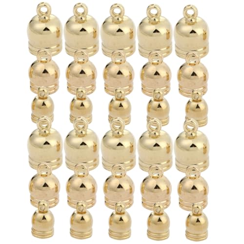 CORHAD 120 Stück Teiliges DIY Schmuckzubehör Vergoldete Tassel Endkappen in Professionelle Metallenden für Armband und Halskette Langlebige Quetschkalotten für Kordeln von CORHAD