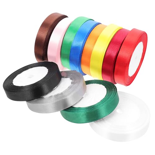 CORHAD 12Stücke Teiliges Geschenkpackband Satin Breit Dekoratives Wickelband für Hochzeiten Bastelprojekte und Leuchtenden Farben Glatte Oberfläche CORHAD 12Stücke Teiliges Geschenkpackband Satin Breit Dekoratives Wickelband für Hochzeiten Bastelprojekte und Leuchtenden Farben Glatte Oberfläche von CORHAD
