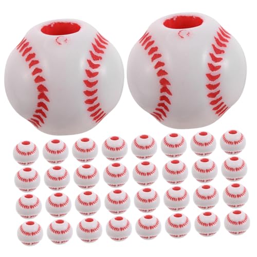 CORHAD 150 Stück Teiliges Acryl Baseball Perlen für Sport Schmuckherstellung Bunte Spacer Beads für Armbänder Halsketten DIY Basteln Langlebige Sportkugel Anhänger Zubehör CORHAD 150 Stück Teiliges Acryl Baseball Perlen für Sport Schmuckherstellung Bunte Spacer Beads für Armbänder Halsketten DIY Basteln Langlebige Sportkugel Anhänger Zubehör von CORHAD