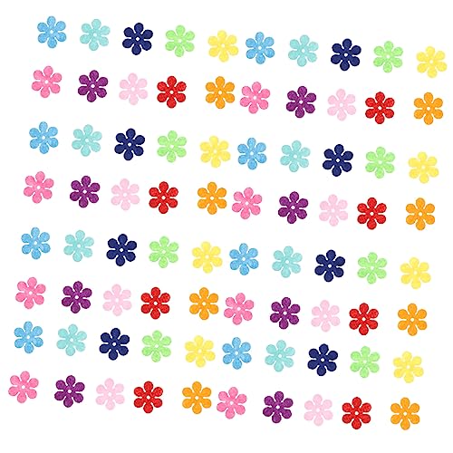 CORHAD 150 Stück Teiliges DIY Blumen Patches mit Bestickten Applikationen für Kleidung Handgenähte Stoffblumen in Verschiedenen Formen Langlebige Dekoration für Kleidung Accessoires und von CORHAD