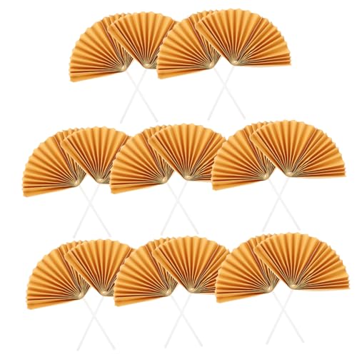 CORHAD 16 Stück Teiliges Papierfächer Cake Toppers Faltbarer Tortendeko für Geburtstag Shower Party Eleganter Bunter Cupcake Aufleger Sicher und Praktisch für Festliche Kuchendekoration von CORHAD