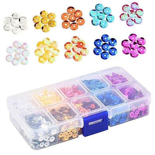 CORHAD 1Satz Bunte Paillettenperlen für DIY Armbänder Halbkugelförmige Schillernde Spangles für Kreative Bastelprojekte für Erwachsene von CORHAD