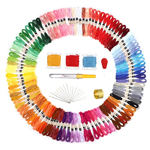 CORHAD 1Satz DIY Stickerei mit Farben Zubehörteilen Hand Stickfäden für Anfänger Stickerei Kit für Handwerk Vielseitig Einsetzbar Tolle Farbvielfalt CORHAD 1Satz DIY Stickerei mit Farben Zubehörteilen Hand Stickfäden für Anfänger Stickerei Kit für Handwerk Vielseitig Einsetzbar Tolle Farbvielfalt von CORHAD