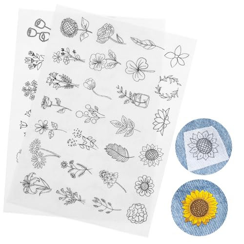CORHAD Wasserlösliche Stickvorlagen 15x21cm 2 Blatt Transferpapier Zum Aufbügeln Für Stickprojekte CORHAD Wasserlösliche Stickvorlagen 15x21cm 2 Blatt Transferpapier Zum Aufbügeln Für Stickprojekte von CORHAD