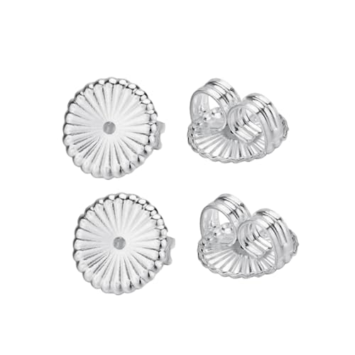 CORHAD 2 Paar Ohrstecker Verschlüsse Silber Ohrstöpsel Padded Ohrstecker Stopper Komfortable Ohrringrückseiten für Damen Mädchen Small von CORHAD
