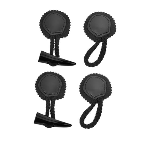 CORHAD 2 Paare Kunstharz Hornknöpfe für Mäntel Pu leder und Baumwoll knebelverschlüsse Modische Dufflecoat Toggle Verschlüsse Vielseitig für Strickwaren und Jacken DIY Bekleidungszubehör von CORHAD