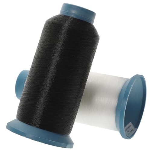CORHAD 2 Rollen Hochleistungs nylon Nähfaden Transparent Schwarz Starkes Garn für Hand Maschinen nähen Vielseitig Einsetzbar für Kleidung Heimwerker Nähprojekte von CORHAD