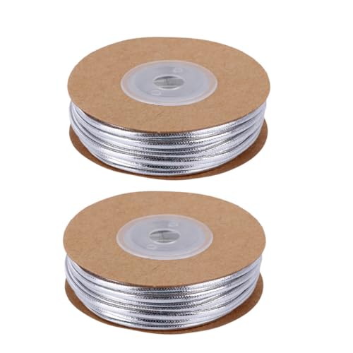 CORHAD 2 Rollen Lederseil Schmuckhalskette Für Kordelherstellung DIY Schmuckmaterialien Dekoratives Seil DIY Faden Multifunktionales Strickseil DIY Kleidungsseil Silbernes CORHAD 2 Rollen Lederseil Schmuckhalskette Für Kordelherstellung DIY Schmuckmaterialien Dekoratives Seil DIY Faden Multifunktionales Strickseil DIY Kleidungsseil Silbernes von CORHAD