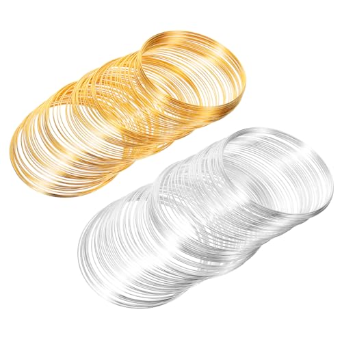 CORHAD 2 Rollen Schmuckdraht für DIY Projekte Flexibler Basteldraht für Schmuckherstellung Beading und Ohrringe Gold und Silber CORHAD 2 Rollen Schmuckdraht für DIY Projekte Flexibler Basteldraht für Schmuckherstellung Beading und Ohrringe Gold und Silber von CORHAD