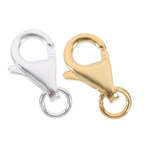 CORHAD 2 Sätze Karabinerverschluss DIY Schmuckverbinder für Halsketten Armbänder Silber Lobster Clasps Bastelzubehör für Handgemachte Schmuckherstellung in Silber und Gold CORHAD 2 Sätze Karabinerverschluss DIY Schmuckverbinder für Halsketten Armbänder Silber Lobster Clasps Bastelzubehör für Handgemachte Schmuckherstellung in Silber und Gold von CORHAD