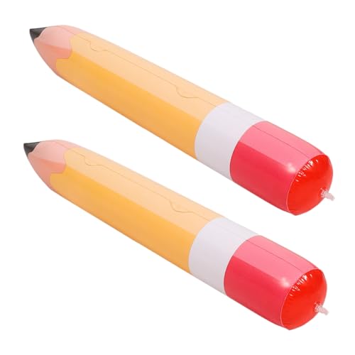 CORHAD 2 Stück Aufblasbarer PVC Bleistift Teilig Klassenzimmerdeko Schulanfang Party Deko Back To School Requisite Lebendige Farben Einfache Anbringung Spielerisches Design von CORHAD