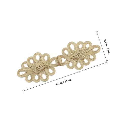 CORHAD 2 Stück Chinesische Knoten Froschknöpfe Goldfarbene Vintage Verschlüsse für Mäntel Cardigans Schals DIY Nähen Handgefertigt Traditionelle Kleidungsknöpfe für Kostüme CORHAD 2 Stück Chinesische Knoten Froschknöpfe Goldfarbene Vintage Verschlüsse für Mäntel Cardigans Schals DIY Nähen Handgefertigt Traditionelle Kleidungsknöpfe für Kostüme von CORHAD