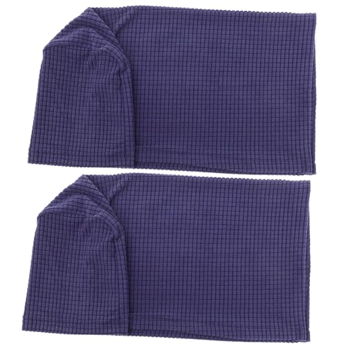 CORHAD 2 Stück Elastische Sofa-armlehnenbezüge Weiche Fleecestoff Armlehnenschoner Schmutzabweisend und Hautfreundlich für Büro Wohnzimmer und Zuhause in Marineblau von CORHAD