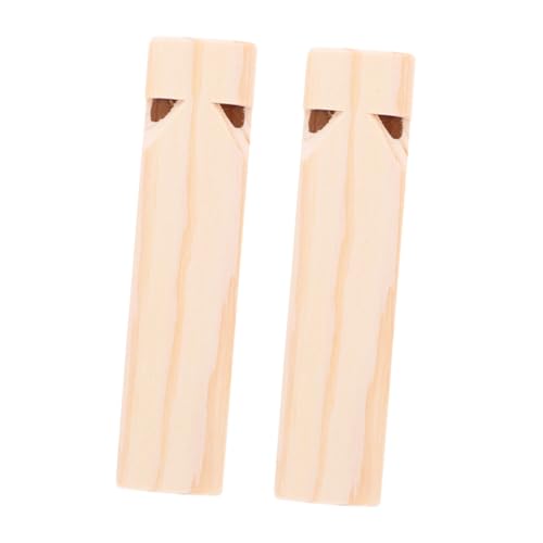 CORHAD 2 Stück Holzpfeife DIY Unbemalt Leichte Handliche Holzpfeife für Ab Jahren Fördert Hörentwicklung und Musikalisches als Partyzubehör von CORHAD