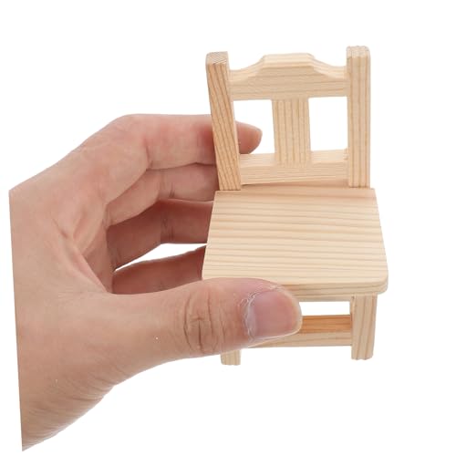 CORHAD 2 Stück Miniatur Holzbank Teilig Puppenhaus Zubehör Robuste Sitzbänke für Wohnzimmer Schlafzimmer Küche Dekoration und Möbel von CORHAD
