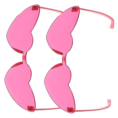 CORHAD 2 Stück Randlose Herzförmige Sonnenbrille Leichtes Rahmenloses Design Komfortabel und Modisch für Party Festival Outdoor und Alltag Damen und Herren Accessoire CORHAD 2 Stück Randlose Herzförmige Sonnenbrille Leichtes Rahmenloses Design Komfortabel und Modisch für Party Festival Outdoor und Alltag Damen und Herren Accessoire von CORHAD