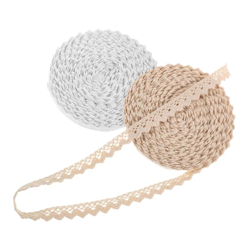 CORHAD 2 Stück Teiliges Baumwoll-spitzenband mit Floraler Häkelspitze Weiche Baumwollborte Breit pro Vintage Spitzenband für Brautschmuck DIY Hochzeitsdeko Scrapbooking und Handarbeit CORHAD 2 Stück Teiliges Baumwoll-spitzenband mit Floraler Häkelspitze Weiche Baumwollborte Breit pro Vintage Spitzenband für Brautschmuck DIY Hochzeitsdeko Scrapbooking und Handarbeit von CORHAD