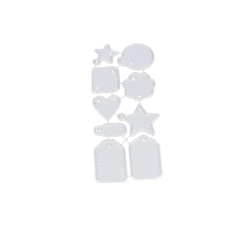 CORHAD 2 Stücke Teiliges Stanzform aus Langlebigem Metall Kohlenstoffstahl Wiederverwendbare DIY Schablonen für Kleine Etikettenanhänger Detailreiche Prägemotive für Kleidung und CORHAD 2 Stücke Teiliges Stanzform aus Langlebigem Metall Kohlenstoffstahl Wiederverwendbare DIY Schablonen für Kleine Etikettenanhänger Detailreiche Prägemotive für Kleidung und von CORHAD
