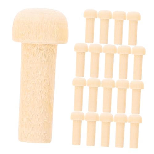 CORHAD 20 Stück Holzachse Pegs Lange Blanke Holzstifte für DIY Unbehandelte Holz Pegs für Möbel Spielzeuge Bastelzubehör von CORHAD