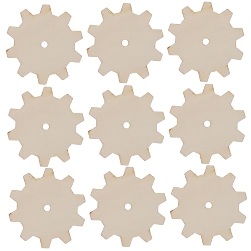 CORHAD 20 Stück Teiliges Holz Zahnradscheiben Robuste DIY Holzscheiben zum Bemalen Glatte Kanten Langlebige Holzstücke für Bastelprojekte und Kreative Malarbeiten von CORHAD