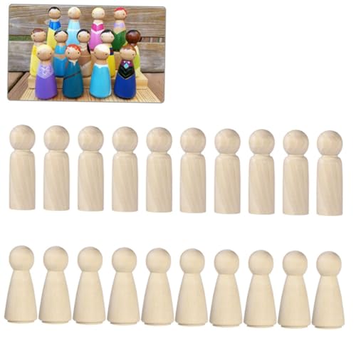 CORHAD 20 Stück Teiliges Holzfiguren Bemalen Jungen Mädchen dekorpuppen aus Glattem Langlebigem Holz Kreative DIY Bastelspielzeuge Fantasie und Geschicklichkeit bei Kindern CORHAD 20 Stück Teiliges Holzfiguren Bemalen Jungen Mädchen dekorpuppen aus Glattem Langlebigem Holz Kreative DIY Bastelspielzeuge Fantasie und Geschicklichkeit bei Kindern von CORHAD