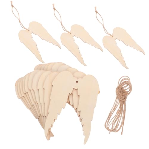 CORHAD 20 Stück Weihnachtsengelsflügel Anhänger Flügel Dekor Geburtstagsthema Party Ornament Weihnachtsflügel Ausschnitte DIY Bastelarbeiten Flügel Ausschnitte Geburtstagsthema von CORHAD
