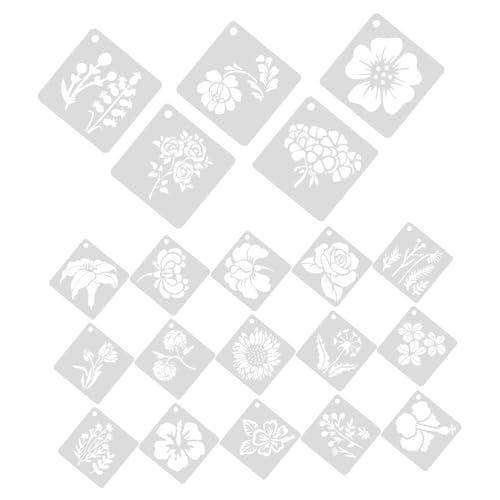 CORHAD 20-teilige Blumenschablone: malschablonen Mit Blumenmotiv, Wiederverwendbare Schablonen Zum Zeichnen Für Holz, Gartenzaun, Möbel, Stoffe, Diy-dekoration CORHAD 20-teilige Blumenschablone: malschablonen Mit Blumenmotiv, Wiederverwendbare Schablonen Zum Zeichnen Für Holz, Gartenzaun, Möbel, Stoffe, Diy-dekoration von CORHAD