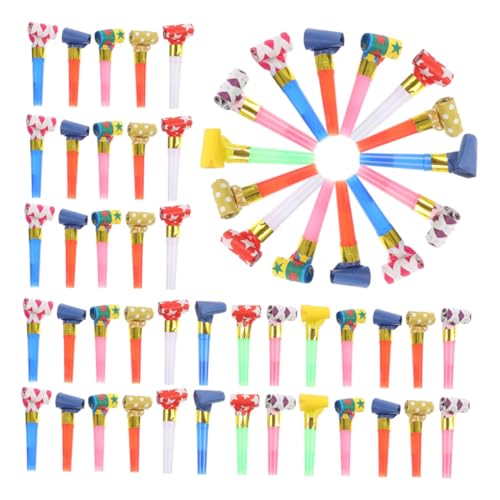 CORHAD 200 Stück Bunte Party blowouts mit Pfeife Laute Geburtstags krachmacher Farbenfrohe Partyzubehör für Erwachsene Mitgebsel für Fest und Veranstaltung von CORHAD
