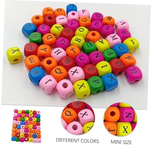 CORHAD 200 Stück Bunte Quadratische Holz Buchstabenperlen Leichtes DIY Schmuck Zubehör für Armbänder Halsketten Ohrringe Basteln Geschenk CORHAD 200 Stück Bunte Quadratische Holz Buchstabenperlen Leichtes DIY Schmuck Zubehör für Armbänder Halsketten Ohrringe Basteln Geschenk von CORHAD