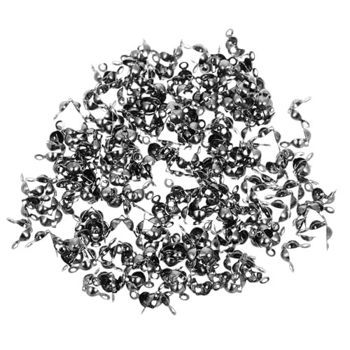 CORHAD 200 Stück Crimpperlen für Schmuckherstellung Eisen Crimp Endkappen Perlenkappen Knotenschutz Metallperlenkappen DIY Zubehör Schwarz für Vielseitige Schmuckprojekte CORHAD 200 Stück Crimpperlen für Schmuckherstellung Eisen Crimp Endkappen Perlenkappen Knotenschutz Metallperlenkappen DIY Zubehör Schwarz für Vielseitige Schmuckprojekte von CORHAD