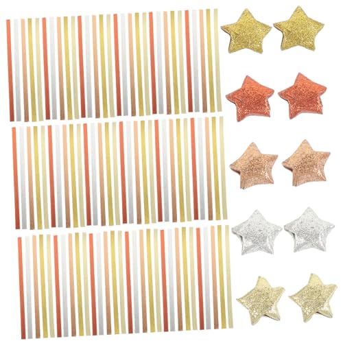 CORHAD 200 Stück Glitzer Origami Papier Farben Farbverlauf DIY Bastelpapier für Sterne Falten Handgefertigte Papierstreifen für Handwerk Kunstprojekte Partydekoration Anfänger und von CORHAD
