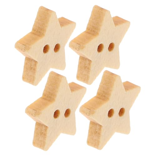 CORHAD 200 Stück Holzknöpfe Sternform Natürliche Fünfzackige Knöpfe mit Löchern zum Nähen Stricken und Scrapbooking für DIY Bastelprojekte CORHAD 200 Stück Holzknöpfe Sternform Natürliche Fünfzackige Knöpfe mit Löchern zum Nähen Stricken und Scrapbooking für DIY Bastelprojekte von CORHAD