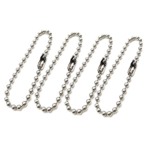 CORHAD 200Stück Kugelkette Verstellbare Edelstahlperlenkette für Schlüsselanhänger Hundemarken und Anhänger Metallverschluss Silberfarben CORHAD 200Stück Kugelkette Verstellbare Edelstahlperlenkette für Schlüsselanhänger Hundemarken und Anhänger Metallverschluss Silberfarben von CORHAD