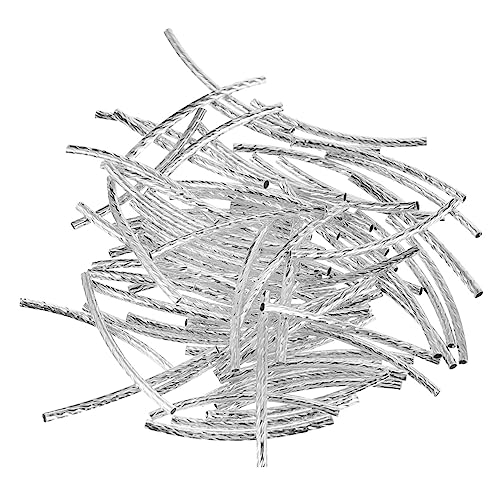 CORHAD 200Stücke Kupfer Gebogene Röhrenperlen Spacer für DIY Schmuckherstellung Zubehörteile für Armbänder Robust und Langlebig für Projekte von CORHAD