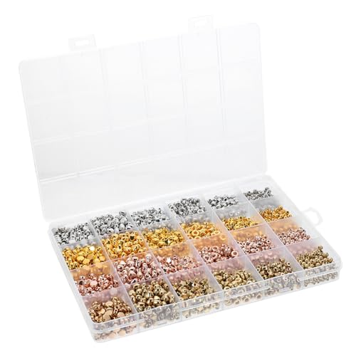 CORHAD 2160 Stück Teiliges Rondelle Spacer Perlen für Schmuckherstellung Armbänder Halsketten DIY Bastelperlen für Erwachsene CORHAD 2160 Stück Teiliges Rondelle Spacer Perlen für Schmuckherstellung Armbänder Halsketten DIY Bastelperlen für Erwachsene von CORHAD