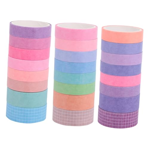 CORHAD 24 Rollen Teiliges Washi Tape Set Bunte Dekorative Klebebänder für DIY Bastelprojekte Ablösbar ohne Rückstände Vielseitig für Scrapbooking Tagebuch und Partydekoration Geeignet von CORHAD