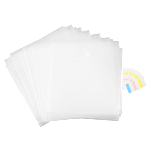 CORHAD 24 Stück Teiliges Papier-organizer mit Verschluss Transparente Dokumententaschen für Scrapbooking und Kartenpapier Flexible Aufbewahrung Tragbar Sicher Verschließbar für Büro und von CORHAD