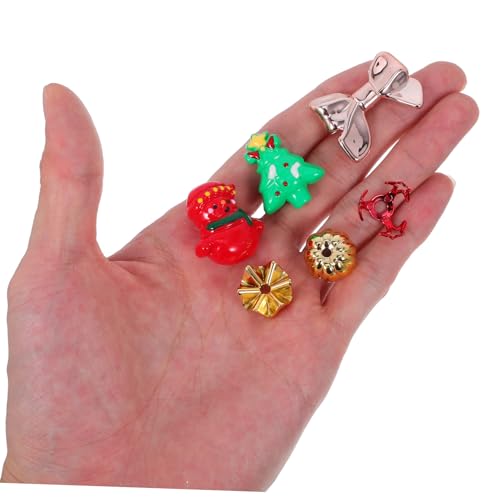 CORHAD 24 Stück Weihnachts -Mobiltelefonkettenperlen DIY-Perlen Weihnachtshandwerksvorräte Perlenkappen-Topper weihnachtsbaum abstandshalter perlen Weihnachtsperlen für Armbänder Plastik von CORHAD