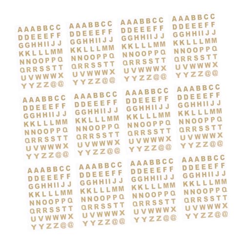 CORHAD 25 Blatt Transparente Selbstklebende Hot Stamping Alphabet Aufkleber Goldene Buchstaben Aufkleber Langlebige Scrapbook Sticker für Notizbücher Papierbasteln und Dekoration von CORHAD