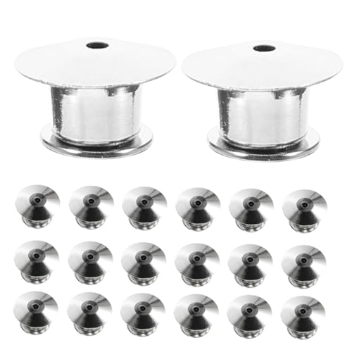 CORHAD 25 Stück Teiliges Metall Verschlussstifte für Broschen Flache Runde Pin Keepers Zuverlässige Locking Pin Backs Sicherer Halt für Anstecker Schmuck und DIY Bastelbedarf von CORHAD