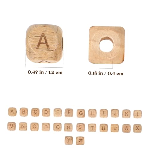 CORHAD 260 Stk. Teiliges Buchstaben Holzperlen aus Buchenholz Quadratische Alphabetwürfel zum Schmuckbasteln und DIY Armbandherstellung Kindgerechte Leicht Auffädelbare Holzbuchstaben für CORHAD 260 Stk. Teiliges Buchstaben Holzperlen aus Buchenholz Quadratische Alphabetwürfel zum Schmuckbasteln und DIY Armbandherstellung Kindgerechte Leicht Auffädelbare Holzbuchstaben für von CORHAD