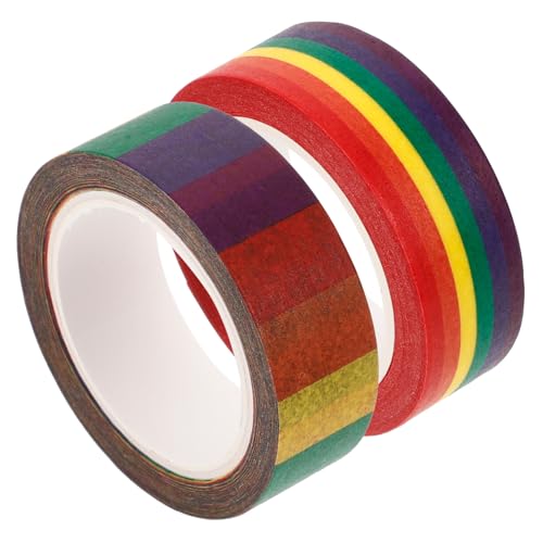 CORHAD 2Rollen Ästhetisches Washi Tape Dekoratives Klebeband Für Scrapbooking DIY Bastelband Handreißbar Designs Für Journals Und von CORHAD
