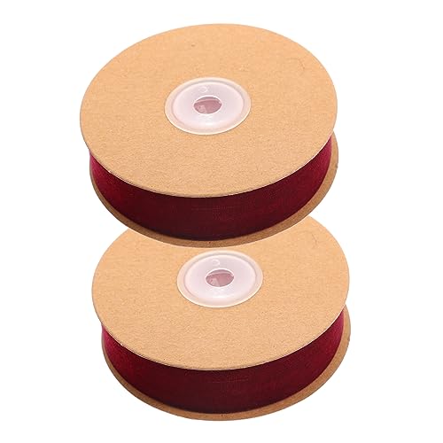 CORHAD 2Rollen Breites Samtband Weinrot Hochwertiges DIY Bindeband für Haarschmuck und Dekoration für Valentinstag und Partys Vielseitig Einsetzbar von CORHAD
