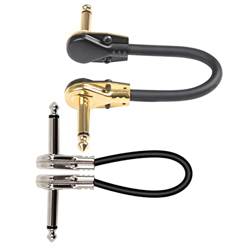 CORHAD 2Stücke Gitarren Effektkabel Professionelles Gitarren Patchkabel für Effektgeräte Robustes Zubehör Vielseitig Einsetzbar für Gitarre Bass von CORHAD