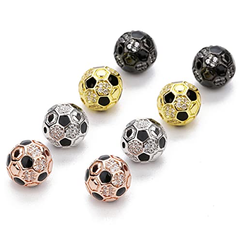 CORHAD 2Stücke Glänzende Vergoldete Fußball Abstandshalter Perlen für Schmuckherstellung Roségold Tropföl Design für Armbänder und DIY Projekte CORHAD 2Stücke Glänzende Vergoldete Fußball Abstandshalter Perlen für Schmuckherstellung Roségold Tropföl Design für Armbänder und DIY Projekte von CORHAD