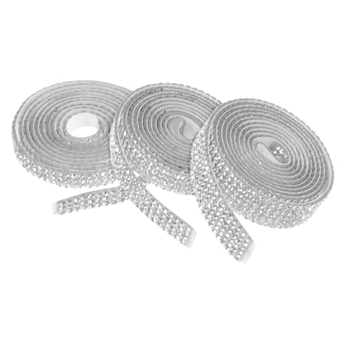 CORHAD 3 Rollen Selbstklebende Strasssteine Dekorationsband mit Reihen Glitzersteine für DIY Handwerk Kleidung Schuhe Taschen Verschönerung CORHAD 3 Rollen Selbstklebende Strasssteine Dekorationsband mit Reihen Glitzersteine für DIY Handwerk Kleidung Schuhe Taschen Verschönerung von CORHAD