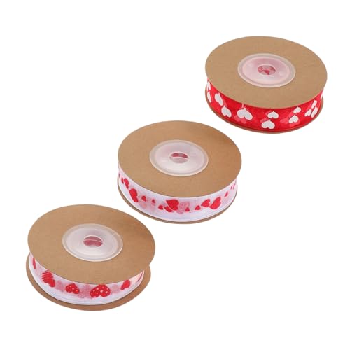 CORHAD 3 Rollen Valentinstagsband-set, Festival-chic-polyesterbandrolle Mit Herzdruck Zum Verpacken Von Diy-bastelarbeiten, Dekoratives Diy-verpackungsband Für Valentinstagsfeiern CORHAD 3 Rollen Valentinstagsband-set, Festival-chic-polyesterbandrolle Mit Herzdruck Zum Verpacken Von Diy-bastelarbeiten, Dekoratives Diy-verpackungsband Für Valentinstagsfeiern von CORHAD