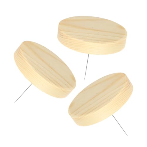 CORHAD 3 Sätze Holzsockel Filzpuppen Ständer mit Metallnadel Stabiler Puppenständer für Wollfilz deko Multifunktional und Platzsparend Geeignet für Bastel DIY filzpuppenanzeigen von CORHAD