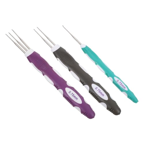 CORHAD 3 Stück Ergonomische Dreadlock Häkelnadeln mit Softgriff für Anfänger Vielseitig Einsetzbar zum Flechten und Pflegen von Haarverlängerungen Langlebiges Haarwerkzeug für Zöpfe und CORHAD 3 Stück Ergonomische Dreadlock Häkelnadeln mit Softgriff für Anfänger Vielseitig Einsetzbar zum Flechten und Pflegen von Haarverlängerungen Langlebiges Haarwerkzeug für Zöpfe und von CORHAD