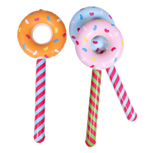 CORHAD 3er-Pack aufblasbare Donut-Lollis dekorative Ornamente für Jungen und Mädchen Party-Dekorationen PVC-Donuts CORHAD 3er-Pack aufblasbare Donut-Lollis dekorative Ornamente für Jungen und Mädchen Party-Dekorationen PVC-Donuts von CORHAD